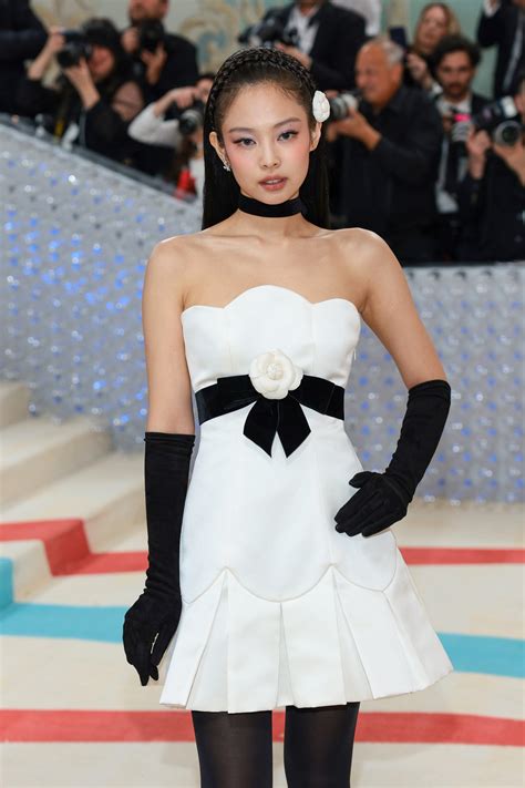 jennie chanel shirt|jennie met gala white dress.